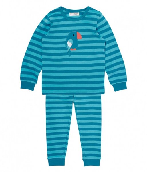 Long John Pyjama Papagei Streifen