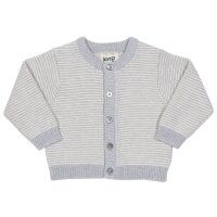 Strickjacke Ringel grau-ecru