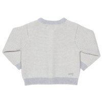Strickjacke Ringel grau-ecru