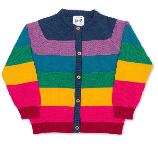 Strickjacke Rainbow Regenbogenbunt - 116