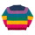 Strickjacke Rainbow Regenbogenbunt - 116