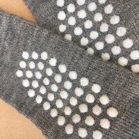 Stulpen/Knieschoner Stopper Wolle graumeliert