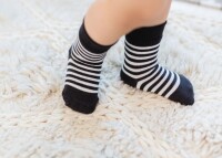 Kindersocken Ringel schwarz-wei&szlig;