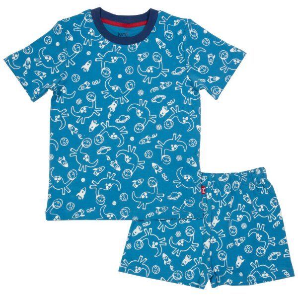 Sommer-Pyjama Weltall Dinos