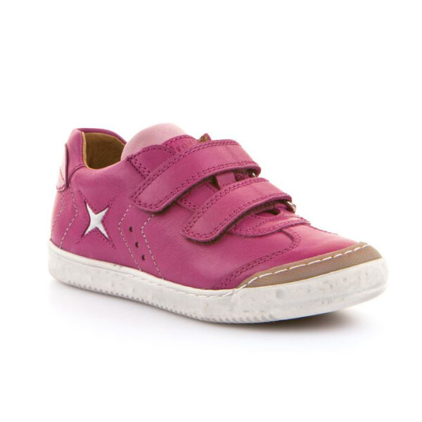 Halbschuhe Klett Stern pink-weiß
