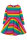 Skater Kleid Regenbogen - 86/92