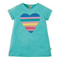 Sophie T-Shirt Pailletten Herz aqua