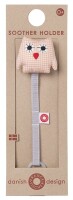 Schnullerkette Ring Eule pink