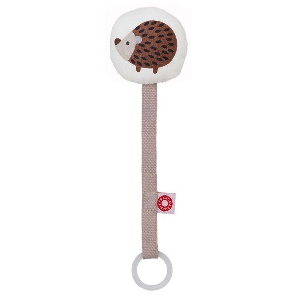 Schnullerkette Ring Igel dunkel