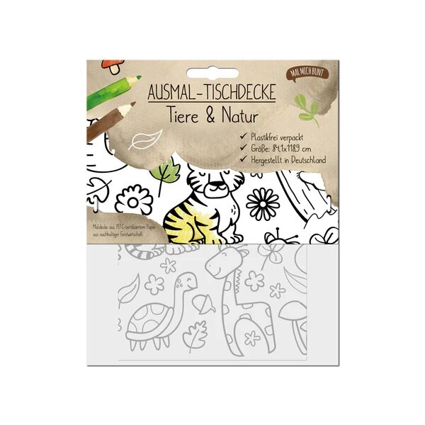 Maldecke aus Papier Tier und Natur