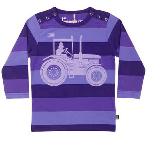 Shirt langarm Trakthor Streifen dunkelblau-ice blue