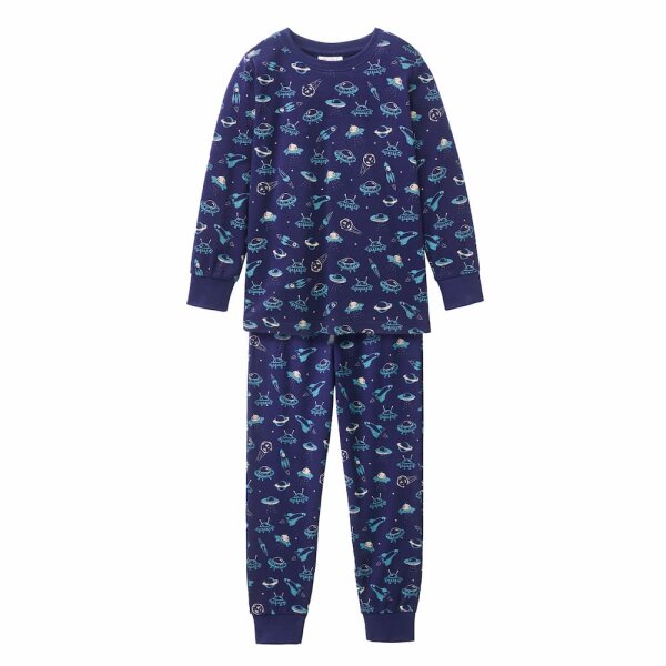 Pyjama Weltall nachtblau - 98