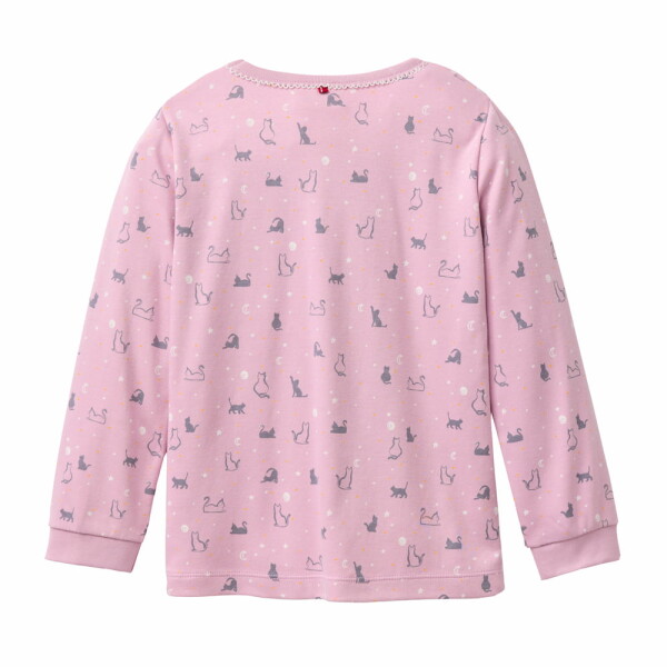 Pyjama Katzen mauve - 110/116