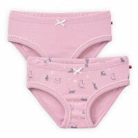 Slips 2er-Pack Katzen mauve - 98