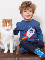Shirt lang Cosmic Cat - 80