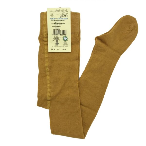 Kinderstrumpfhose 80% Wolle messing - 0