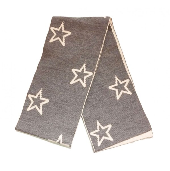 Schal Merino Stars grau onesize