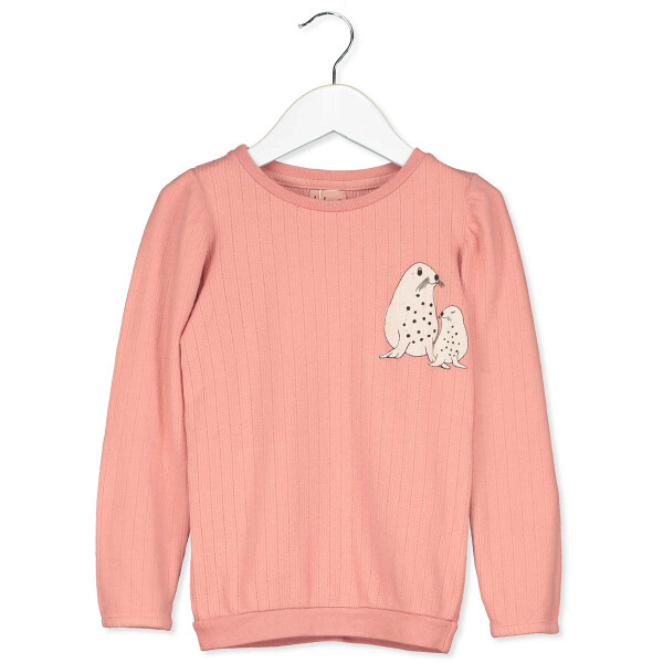 Blusenshirt langarm Seals rose - 110/116