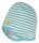 Wendemütze Jersey Ringel cyan - 74/80