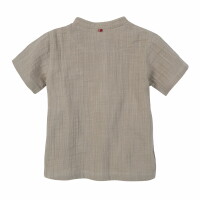 Kurzarm-Hemd Musselin khaki - 86/92