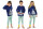 Sweatshirt Hai mit Zip dunkelblau