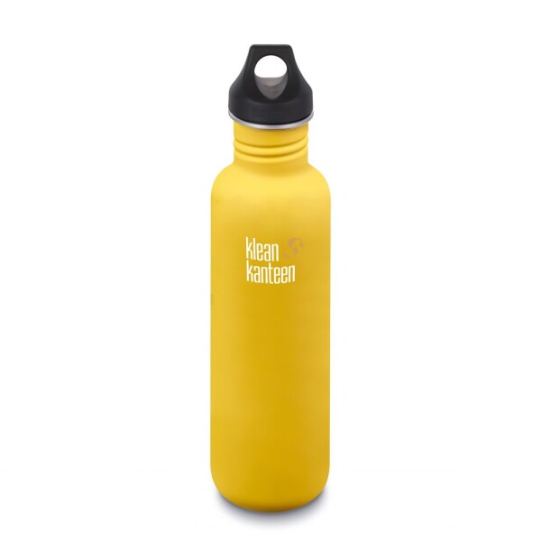 Trinkflasche Edelstahl m. Loop Cap Lemon Curry (matt) 800 ml