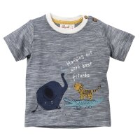 T-shirt Freunde dunkelblau melange - 62/68