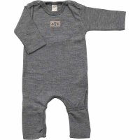Overall m. Umschlag Wolle/Seide hellgrau  - 92