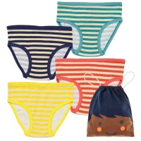 Slip gestreift t&uuml;rkis/rot/gelb/navy 4er-Pack