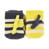 Socken gestreift t&uuml;rkis/rot/gelb/navy 4er-Pack