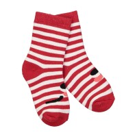 Socken gestreift t&uuml;rkis/rot/gelb/navy 4er-Pack