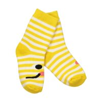 Socken gestreift t&uuml;rkis/rot/gelb/navy 4er-Pack