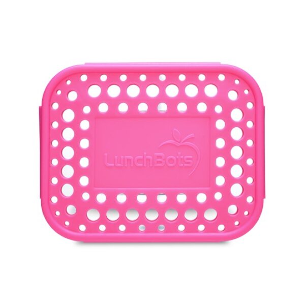 Lunchbots Dots Deckel Cover pink