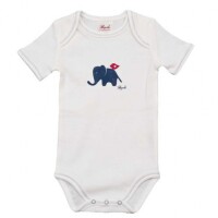 Kurzarmbody Elefant wei&szlig;