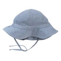 Sonnenhut jeansblau gestreift  - 45/47