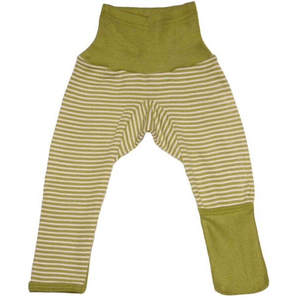 Baby-Hose lang grün geringelt - 50/56