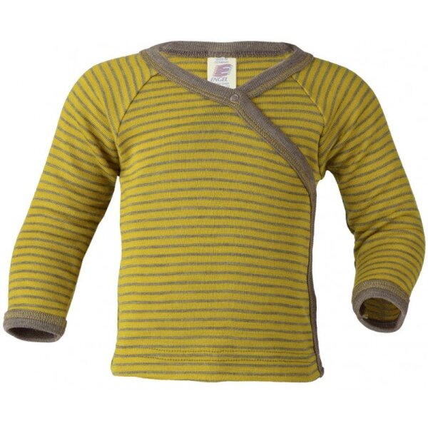Wickelshirt Wolle/Seide safran/walnuss