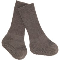 Stoppersocken Wolle brown melange - 23-26