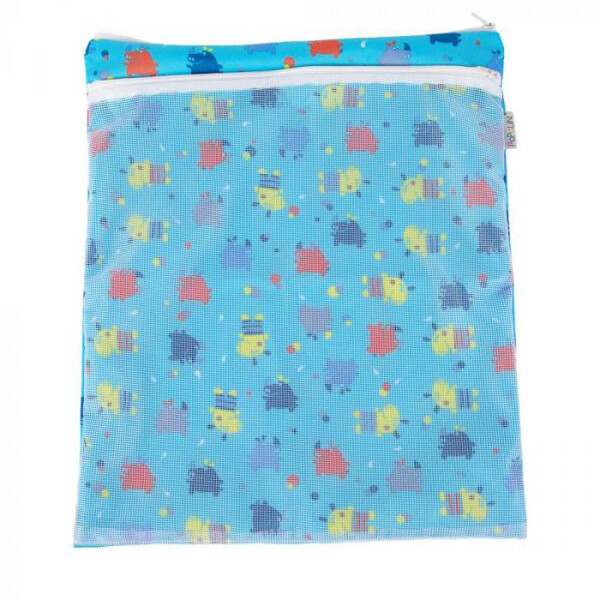 Popolini Windelsack mit Netztasche Hippo