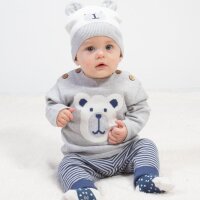 Strickset B&auml;r blau-grau