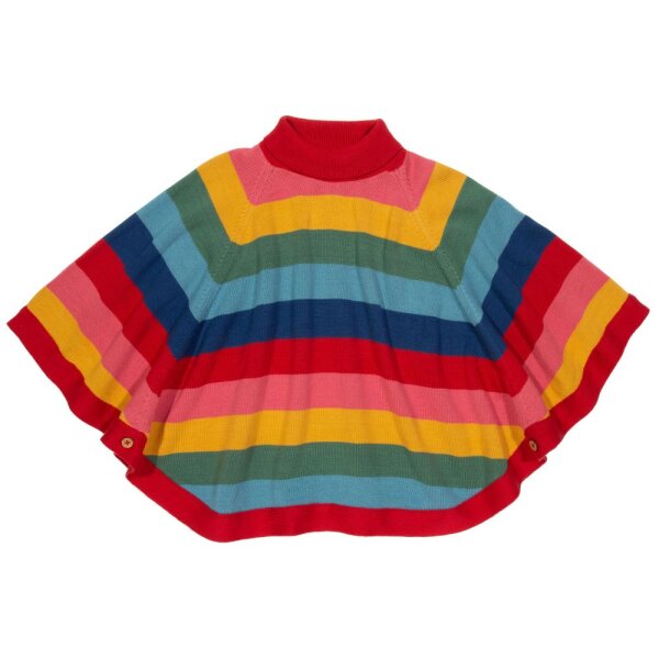 Poncho bunt-gestreift