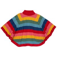 Poncho bunt-gestreift