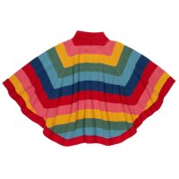 Poncho bunt-gestreift