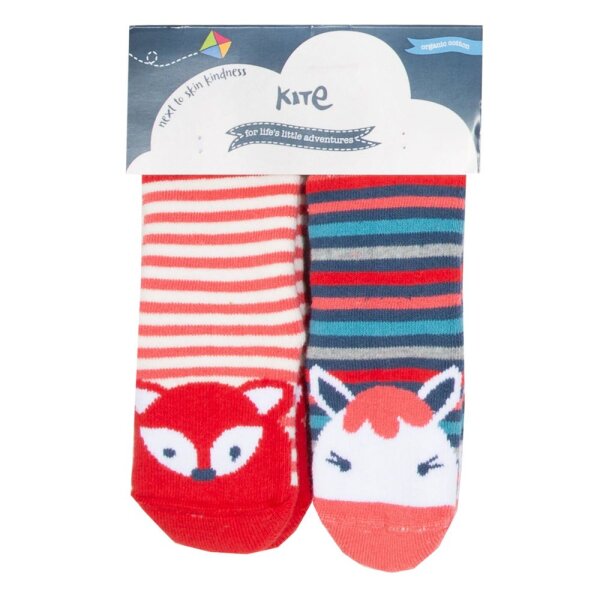 Grippy Socken Fuchs und Pferd 2-er Pack