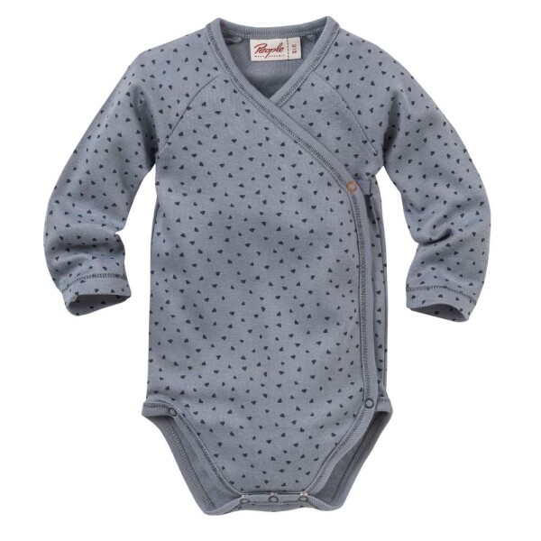 Wickelbody Dreiecke blaugrau - 50/56