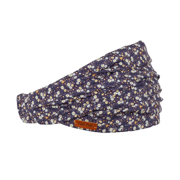 Mini-Haarband Blümchen auf Blau - 53