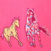 Shirt langarm Pferde pink