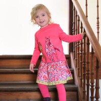 Shirt langarm Pferde pink