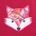 Sweatkleid mit Fuchstaschen rot