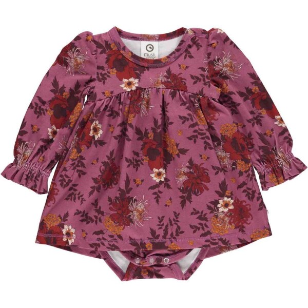 Bodykleid Blumen bunt beere - 74